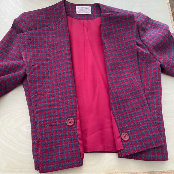 Vintage Pendleton red wool skirt suit set - Picture 12 of 12